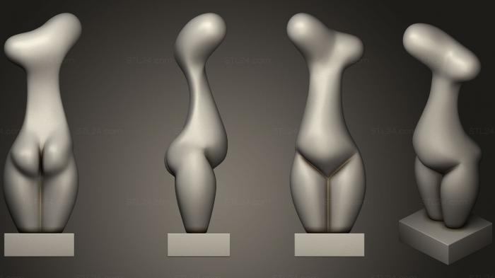 Статуэтки девушки (Скульптура Инь, STKGL_0404) 3D модель для ЧПУ станка